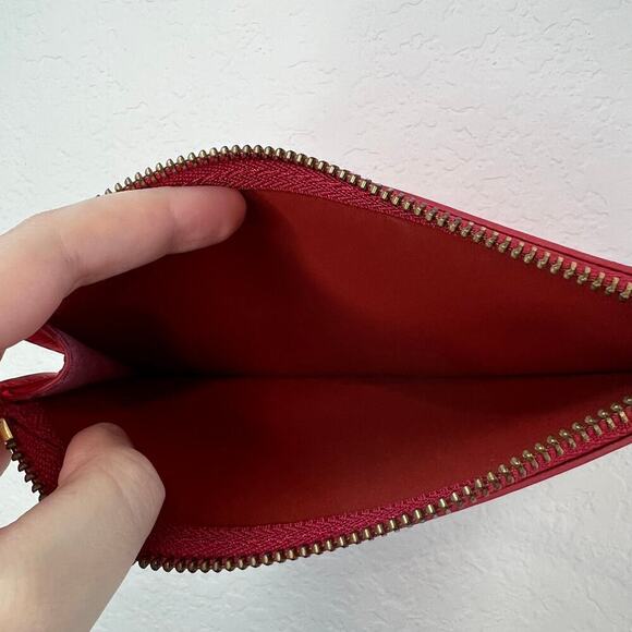 Fossil Neon Vibrant Pink Wristlet Zippered Pouch - Picture 4 of 12